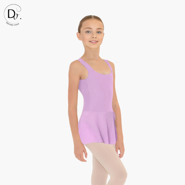 Dětský baletní dres na široká ramínka sukýnkou ze síťoviny